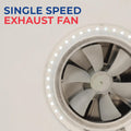 White MaxxAir Mini Vent Single Speed Fan Interior Detail - LED Lighting | United RV Parts
