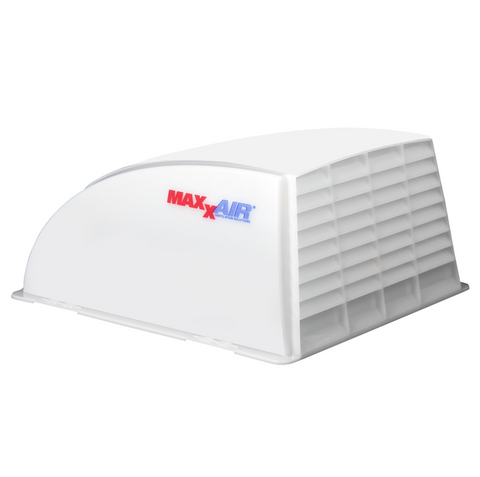 White MaxxAir RV Vent Cover 00-933051 - Side Angle View | United RV Parts