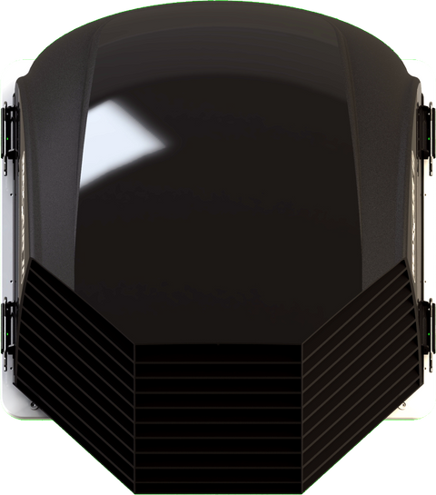Black MaxxAir II Vent Cover 00-933082 - Bottom View with Vents | United RV Parts