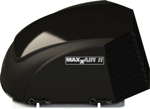 Black MaxxAir II Vent Cover 00-933082 - Front View | United RV Parts