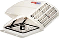 White MaxxAir Fanmate RV Vent Cover - Open Position with Fan Motor | United RV Parts
