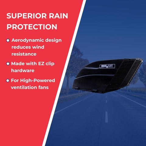 MaxxAir Fanmate RV Vent Cover - Installed Rain Protection | United RV Parts