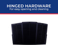 Black MaxxAir Fanmate Vent Cover - Bottom View Hinged Hardware | United RV Parts