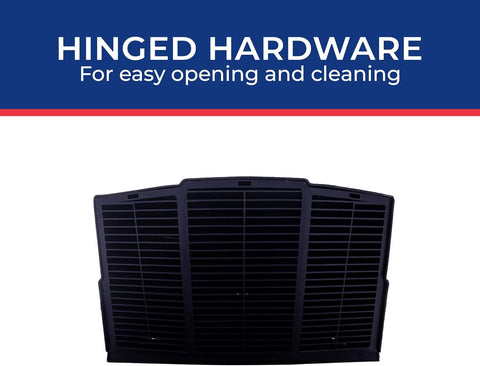 Black MaxxAir Fanmate Vent Cover - Bottom View Hinged Hardware | United RV Parts