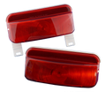 Red Rectangle LED Stop-Tail-Turn Light Replacement Lens CMD-89-187L - Two Units | United RV Parts