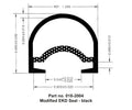 AP Products 018-2004 Modified EKD Seal Technical Drawing with Dimensions - Cross-Section Diagram | United RV Parts