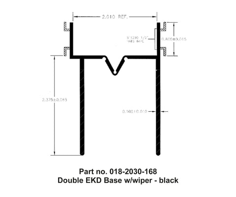 AP Products 018-2030-168 Double EKD Base Technical Drawing | United RV Parts