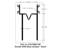 AP Products 018-2080-168 Double EKD Base Technical Drawing with Dimensions | United RV Parts