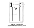 AP Products Double EKD Base 018-2082-168 Cross-Section Diagram with Dimensions | United RV Parts