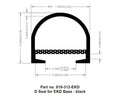 018-312-EKD D Seal Technical Drawing - Dimensional Specifications | United RV Parts