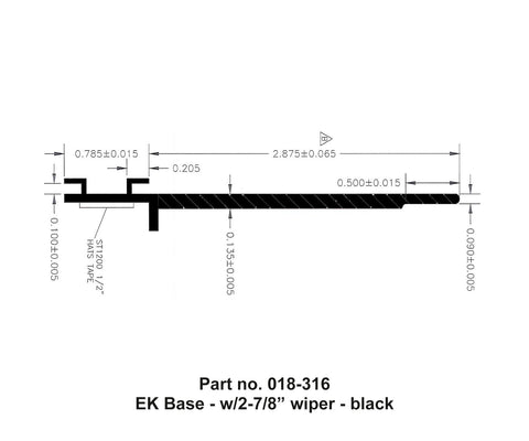 AP Products 018-316 EK Base Wiper Seal - Technical Drawing Diagram | United RV Parts