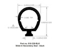 AP Products 018-338-BLK Slide-Out Seal - Technical Diagram | United RV Parts