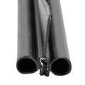 Black Rubber Double Bulb Wiper Seal 018-478 - Close-up Profile | United RV Parts