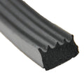 Black Foam Weather Seal with Ribbed Profile - Close-up Detail | United RV Parts