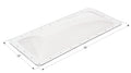 Icon 01850 RV Skylight SL1434C - Dimensional View with Measurements | United RV Parts