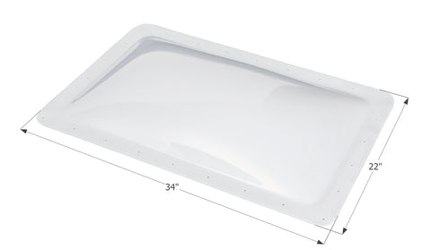 White Icon RV Skylight 01855 with Dimensions 22x34 - Angle View | United RV Parts