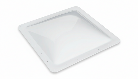 White Polycarbonate RV Skylight Dome 22x22 - Angled Top View | United RV Parts