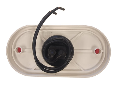 White Base RV Clearance Light CMD-003-54P Back View Showing Wiring Harness | United RV Parts
