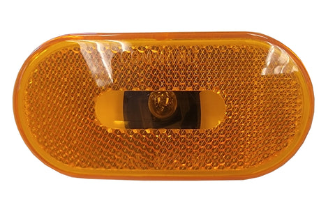 Amber Lens RV Incandescent Clearance Light - Front View Reflector Detail | United RV Parts