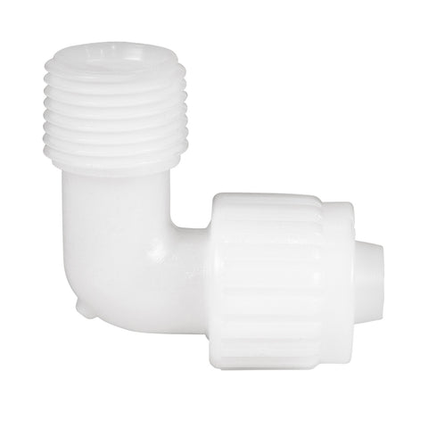 White Flair-It PEX Elbow Fitting 06803 - Side Profile View | United RV Parts