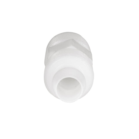 White Plastic Flair-It 06842 PEX MPT Coupling Without Cap - End View | United RV Parts