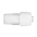 White Plastic Flair-It 06842 PEX MPT Coupling Male Threads - Side Profile | United RV Parts