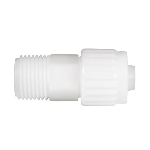 White Plastic Flair-It 06842 PEX MPT Coupling Male Threads - Side Profile | United RV Parts
