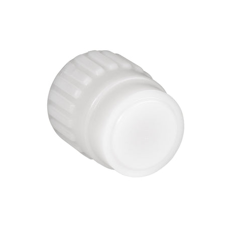 White Plastic Flair-It 1/2" Cap 06860 - 3/4 Angle View | United RV Parts