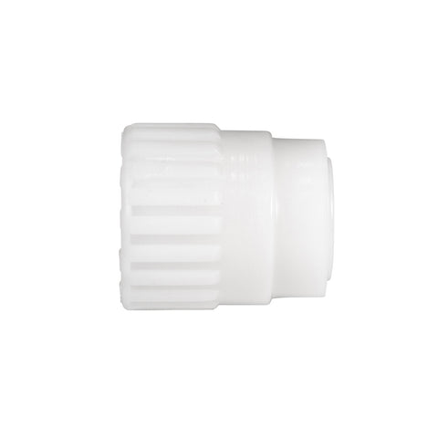 White Plastic Flair-It 1/2" Cap 06860 - Side Profile View | United RV Parts