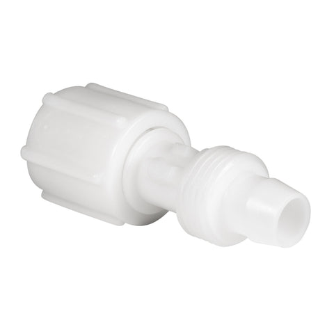 White Plastic Flair-It Swivel Coupling 06873 Without Cap - 3/4 Angle View | United RV Parts