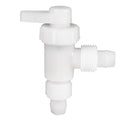 White Flair-It Drain Valve 06884 Without Cap - Side Profile View | United RV Parts