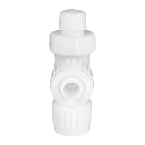 White Plastic Flair-It P Drain Valve 06884 - Top Down View | United RV Parts