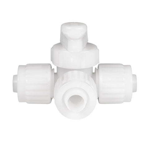 White PEX Bypass Valve 06910 - Top View with Caps | United RV Parts