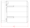 Suburban SW10D Water Heater - Side Profile Technical Drawing with Dimensions | United RV Parts
