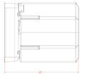 Suburban SW12DELC 12 Gallon Water Heater - Side Profile Installation Diagram | United RV Parts