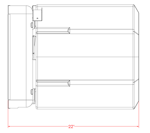 Suburban SW12DELC 12 Gallon Water Heater - Side Profile Installation Diagram | United RV Parts