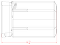 6 Gallon RV Water Heater Tank - Side Profile Technical Drawing | United RV Parts