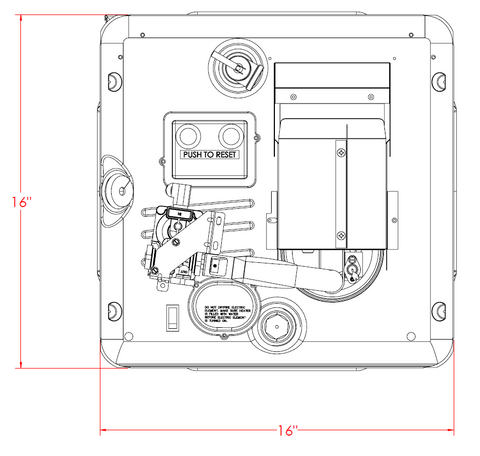 Suburban Direct Spark Ignition Water Heater - 16 Inch Schematic Diagram | United RV Parts