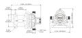 Seaflo Water Pump Technical Diagram - Dimensional Specifications | United RV Parts