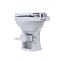 White Ceramic Seaflo RV Toilet - Right Side Angle with Foot Pedal | United RV Parts