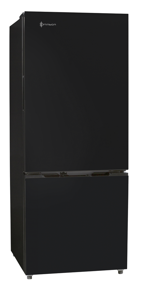 Black InVision 180-2562 RV Refrigerator - Front View | United RV Parts