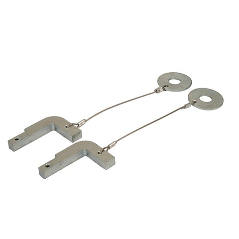Silver Metal Weight Distribution Hitch L-Pins - Angled View | United RV Parts