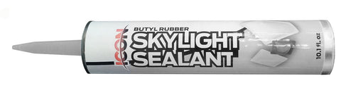 White Icon Butyl Rubber Skylight Sealant Tube - Side Angle | United RV Parts