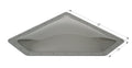 Smoke Neo-Angle RV Skylight NSL2810S 28x10 - Dimension Diagram 32x13 | United RV Parts