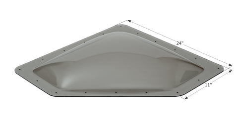 Smoke Polycarbonate Neo-Angle RV Skylight NSL208S with 24x11 Dimensions | United RV Parts