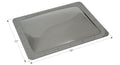 Smoke RV Skylight Dome SL1824S with 22x28 Inch Dimensions Labeled - Angled View | United RV Parts