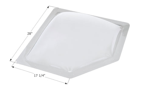 White Icon Neo-Angle RV Skylight 24x12 NSL2414W with 28" x 17.25" Dimensions - Angle View | United RV Parts