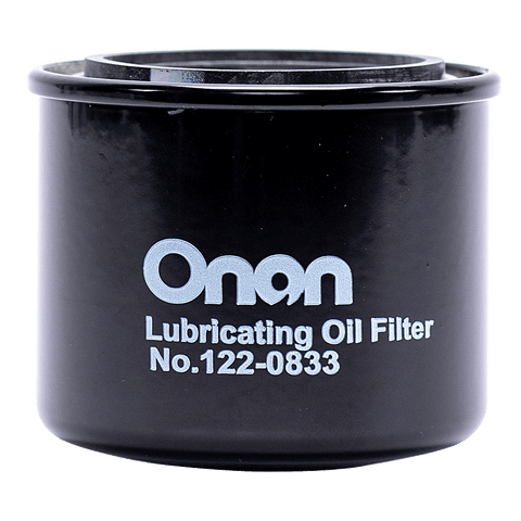 Black Metal Onan Generator Oil Filter 122-0833 - Product View | United RV Parts