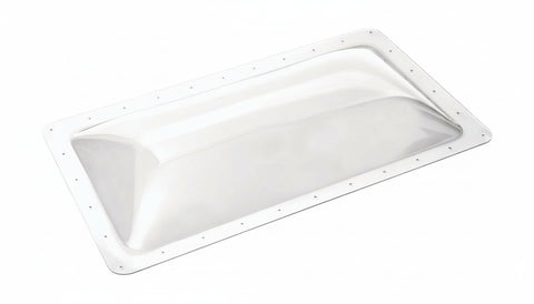 White Polycarbonate RV Skylight Dome 17x33 SL1733W - Angled Top View | United RV Parts