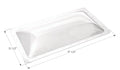 White Icon RV Skylight SL1733W with Dimensions 21.5x37.5 Inches - Measurement Diagram | United RV Parts